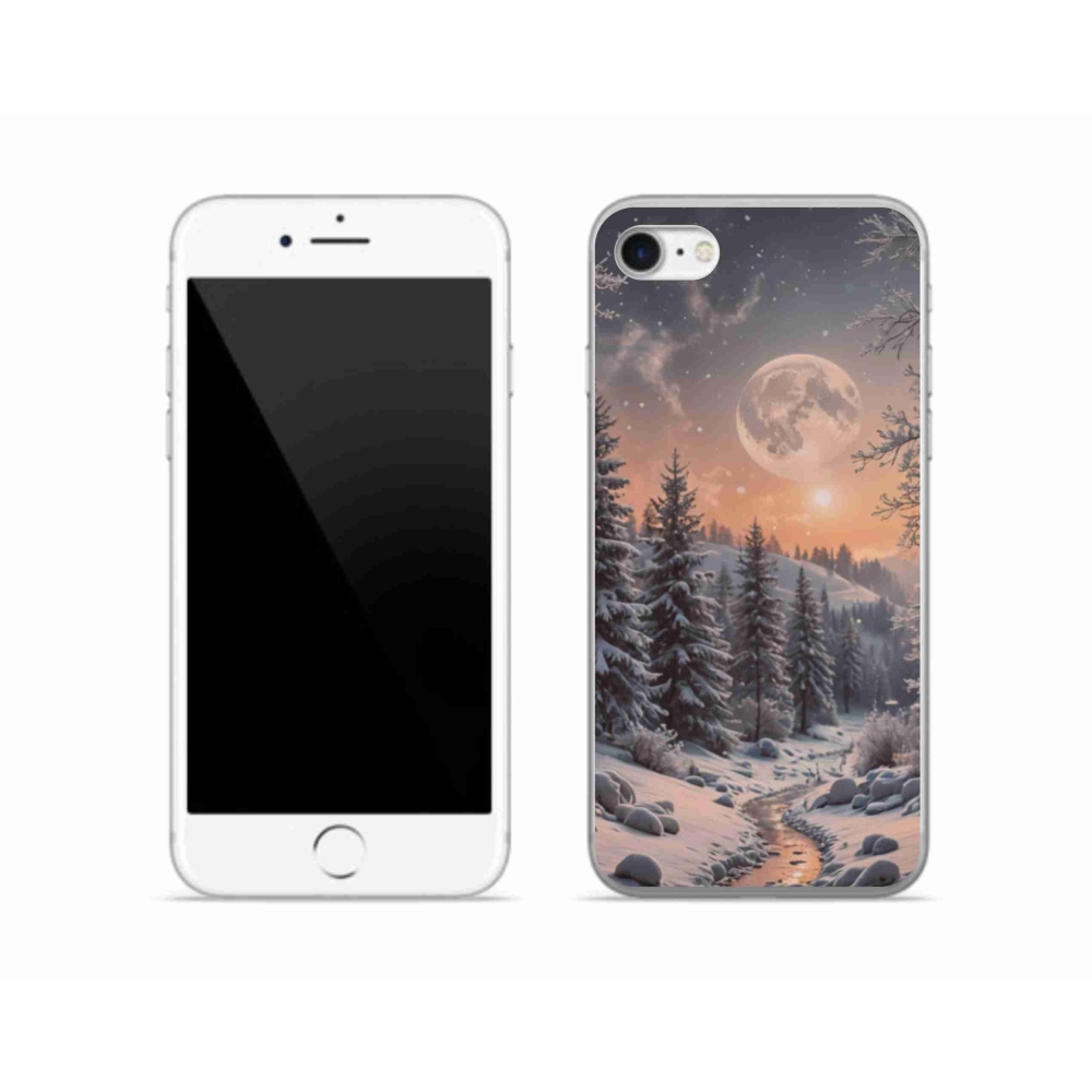 Zselés borítás mmCase iPhone SE (2020) - téli tájkép 2