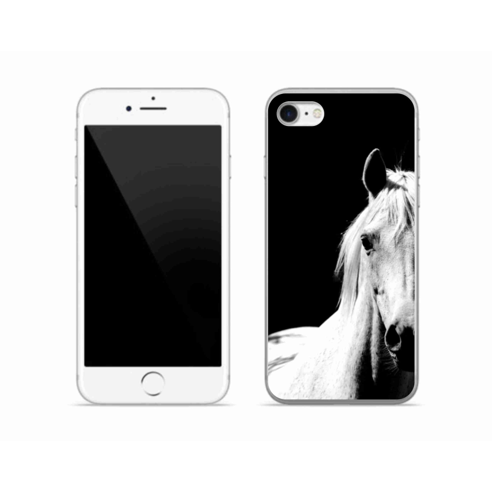 Gél borítás mmCase iPhone SE (2022) - Fehér ló 5