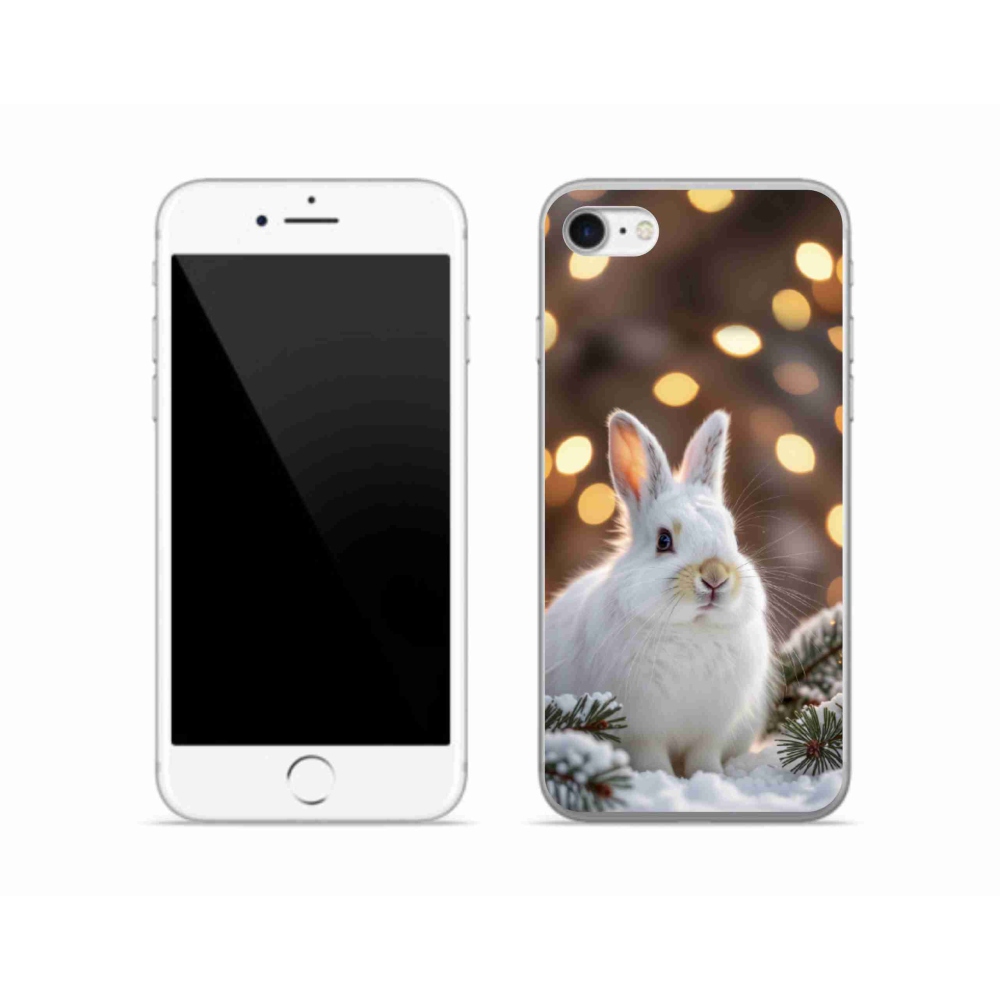 mmCase gél tok az iPhone SE (2022) készülékhez – fehér nyuszi