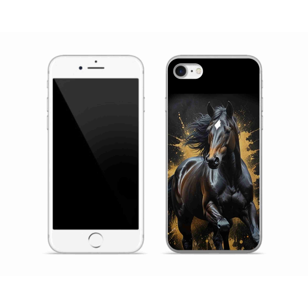 mmCase gél tok az iPhone SE (2022) készülékhez – elegáns fekete csikó