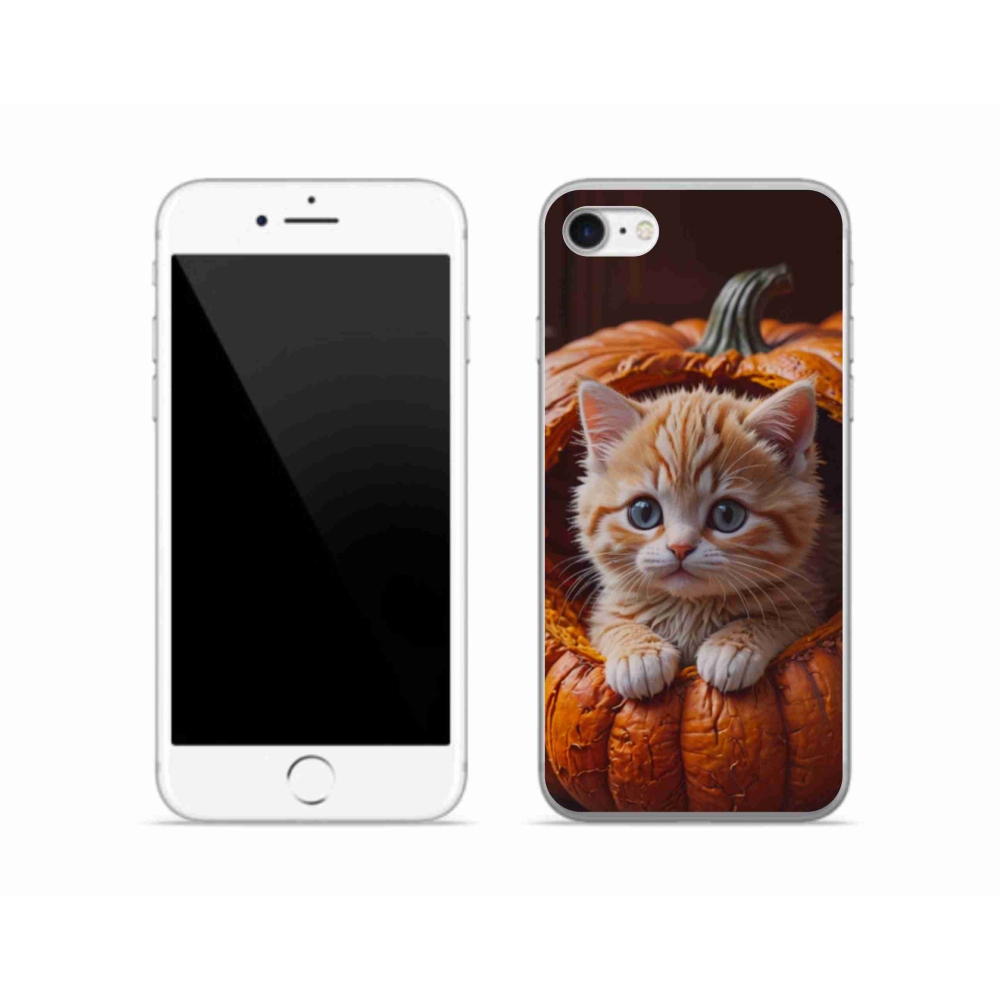 Zselés borítás mmCase iPhone SE (2022) - cica és tök 2