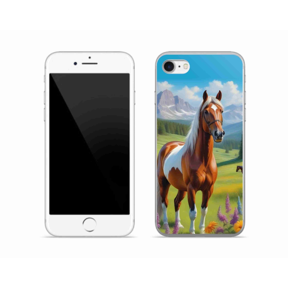 mmCase gél tok az iPhone SE (2022) készülékhez – ló a réten