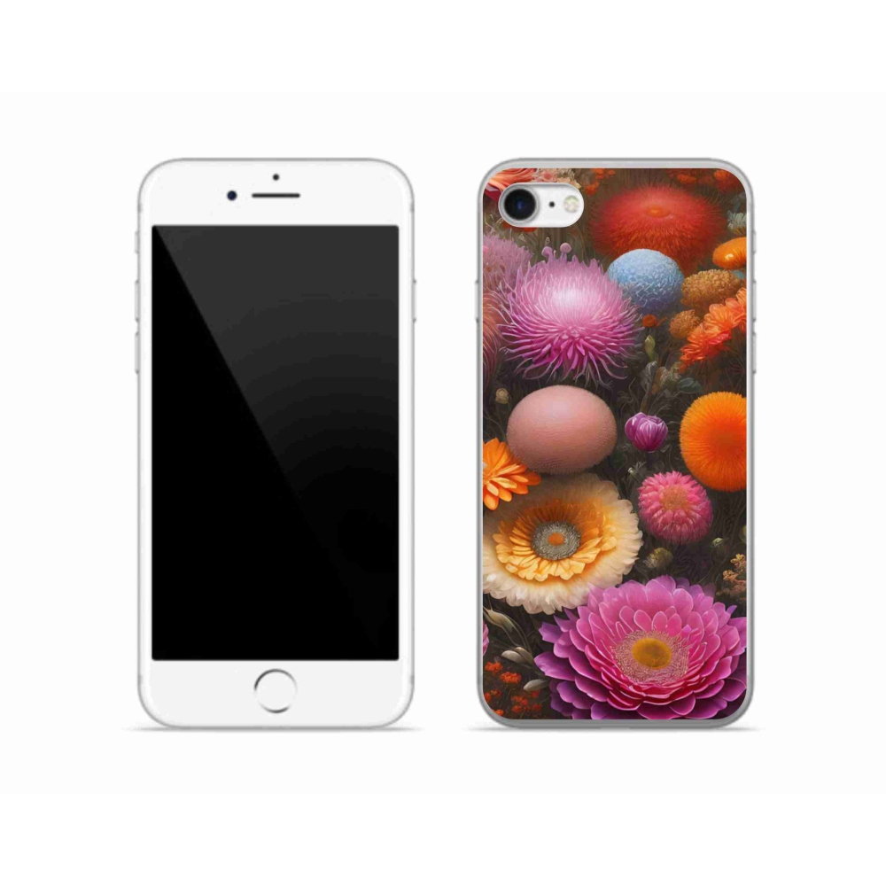 Gél borítás mmCase iPhone SE (2022) - virágos kompozícióhoz