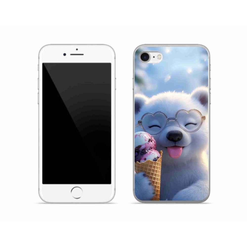 mmCase gél tok az iPhone SE (2022) készülékhez – mackó fagylalttal