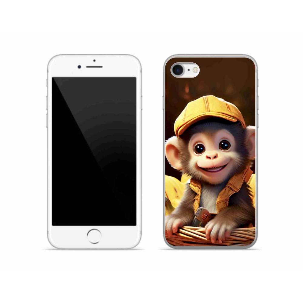mmCase gél tok az iPhone SE (2022) készülékhez – majom a kosárban