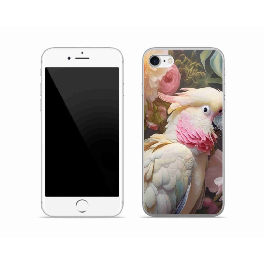 Zselés borítás mmCase iPhone SE (2022) - papagáj kakadu rózsaszín 2