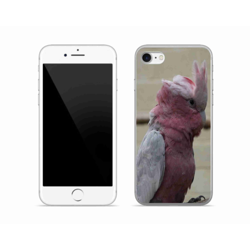 Gél védőhuzat mmCase iPhone SE (2022) - papagáj kakadu rózsaszínű