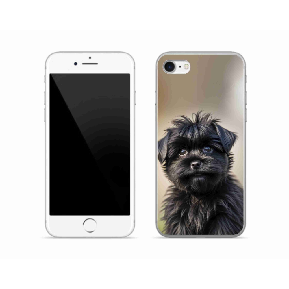 mmCase gél tok az iPhone SE (2022) készülékhez – aranyos fekete kutyus