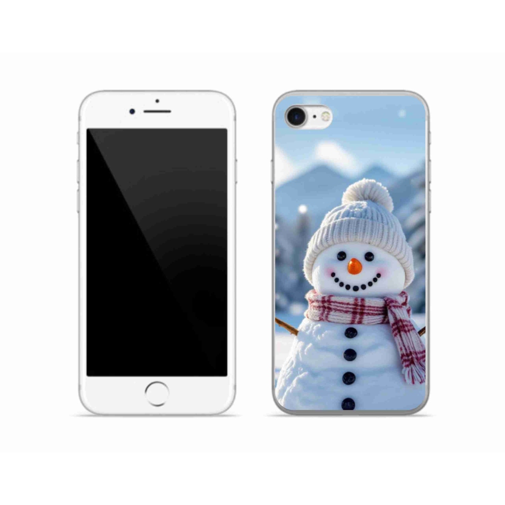 Gél borítás mmCase iPhone SE (2022) - Hóember 3