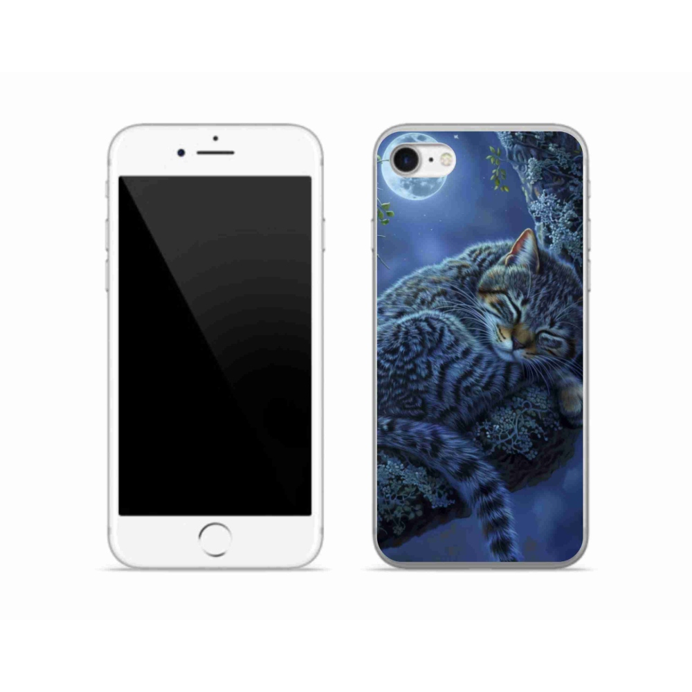 Zselés borítás mmCase iPhone SE (2022) - alvó macska