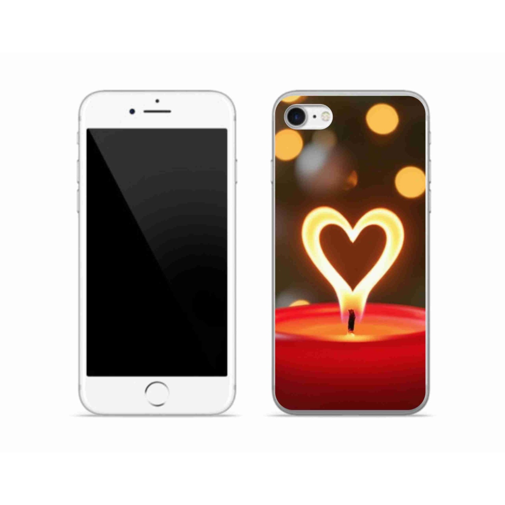 Zselés borítás mmCase iPhone SE (2022) - láng szíve