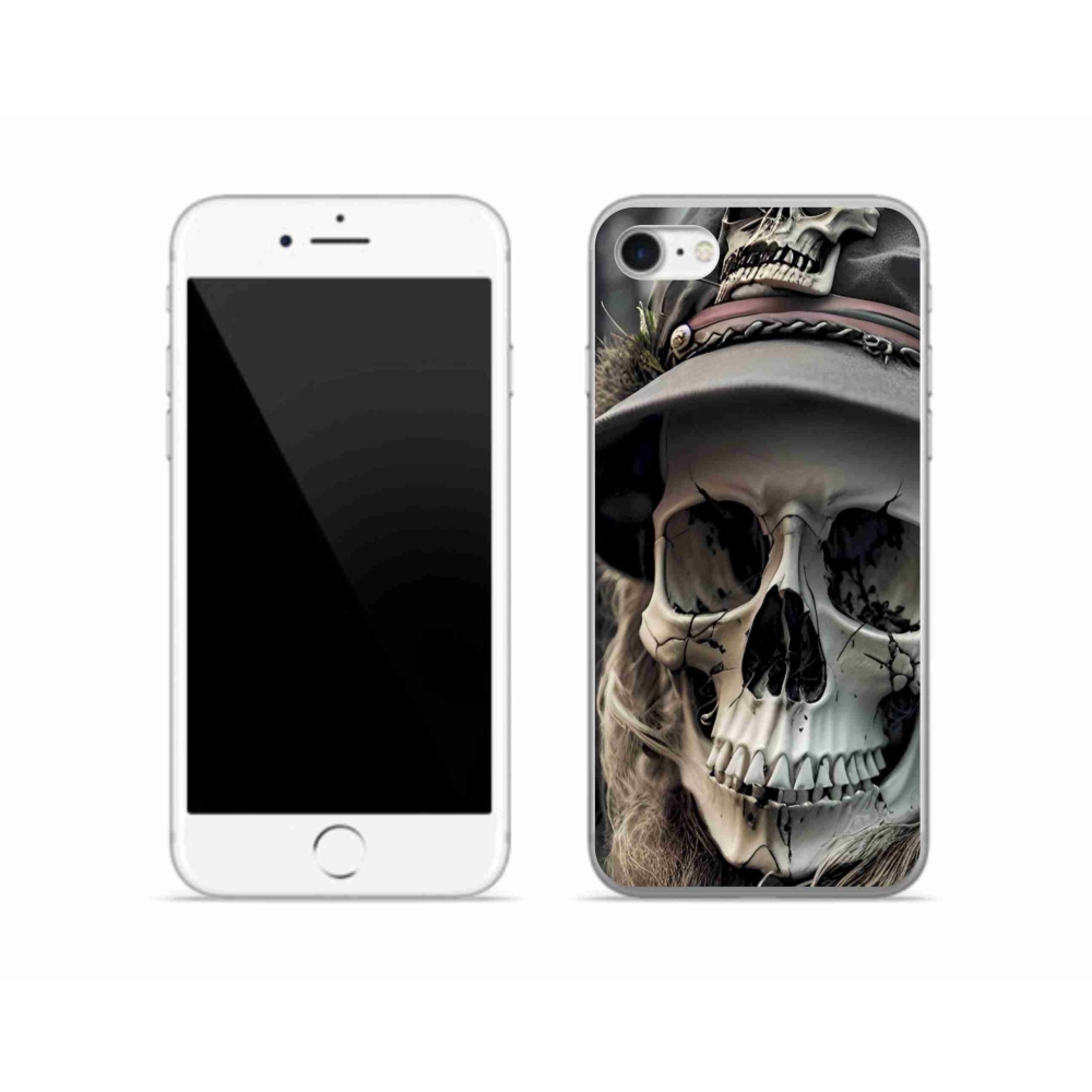 Zselés borítás mmCase iPhone SE (2022) - sötét koponya