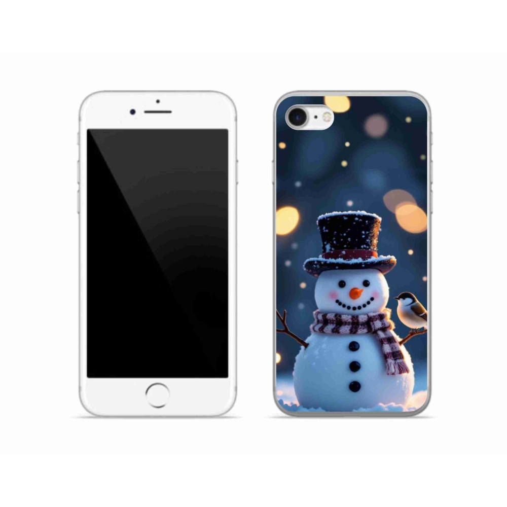 mmCase gél tok az iPhone SE (2022) készülékhez – karácsonyi hóember