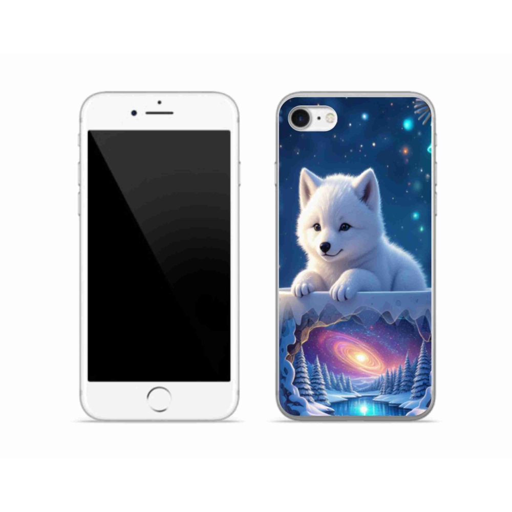 Zselés borítás mmCase iPhone SE (2022) - Karácsonyi kölyökkutyák