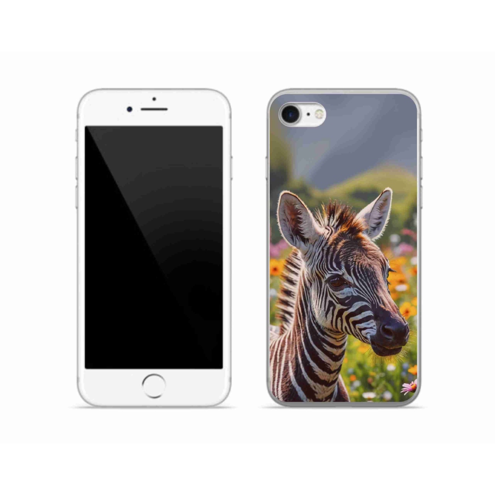 mmCase gél tok az iPhone SE (2022) készülékhez – zebra a réten