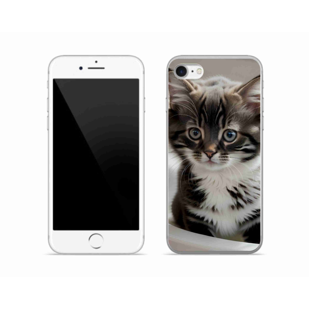 Zselés borítás mmCase iPhone SE (2022) - kíváncsi cica