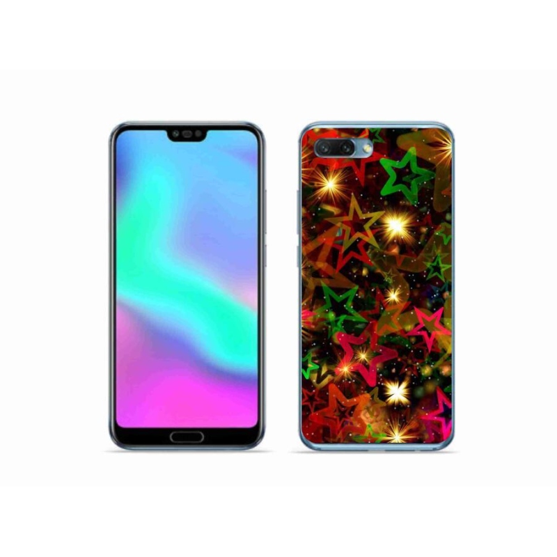 Zselés borítás mmCase a Honor 10 számára - színes csillagok