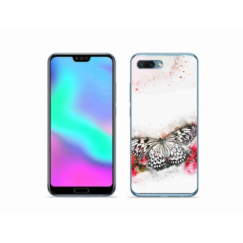 Zselés borítás mmCase a Honor 10 készülékhez - fekete-fehér pillangó