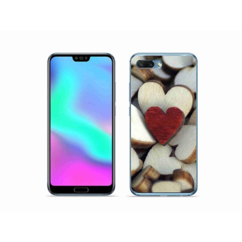Gél borítás mmCase a Honor 10 készülékhez - gravírozott piros szív