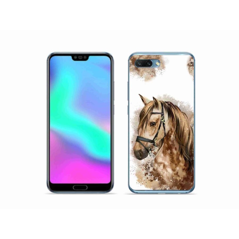 Zselés borító mmCase a Honor 10 készülékhez - barna rajzfilm ló
