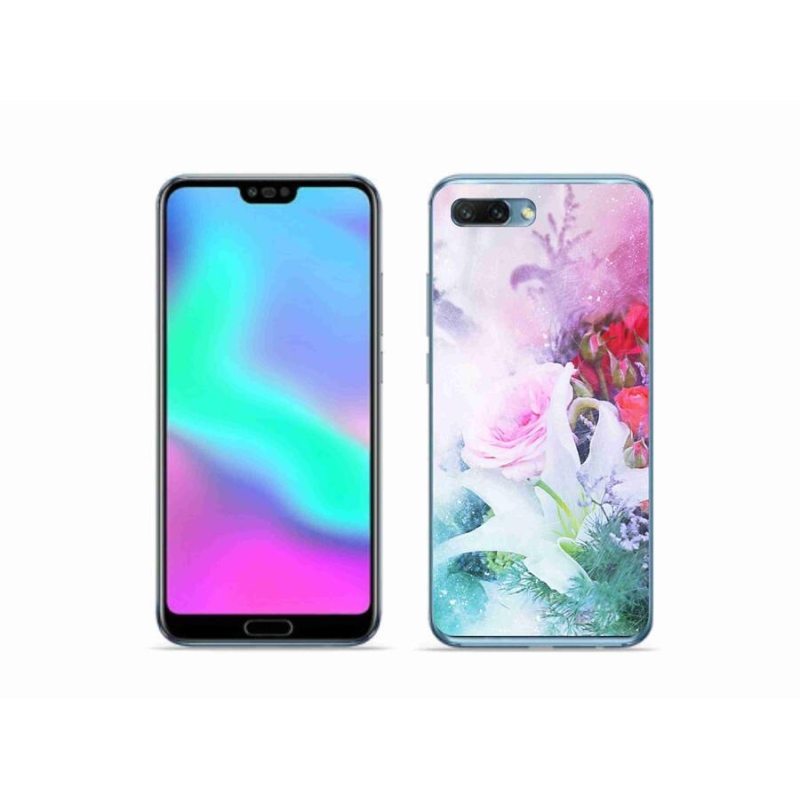 Zselés borítás mmCase a Honor 10 - virágokhoz 4