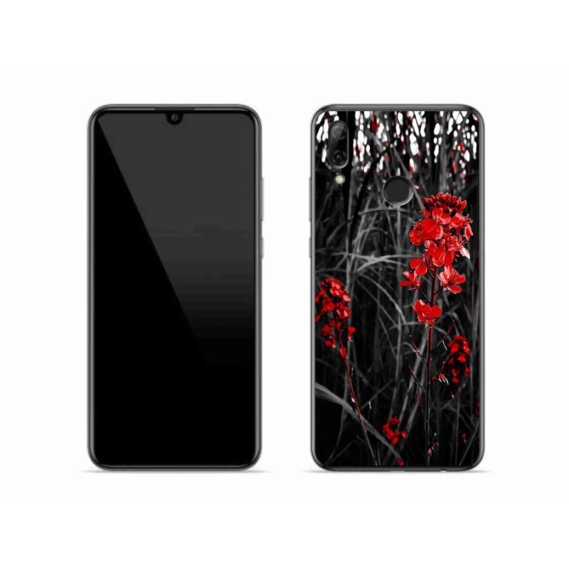 Zselés borítás mmCase a Honor 10 Lite-hoz - piros növény