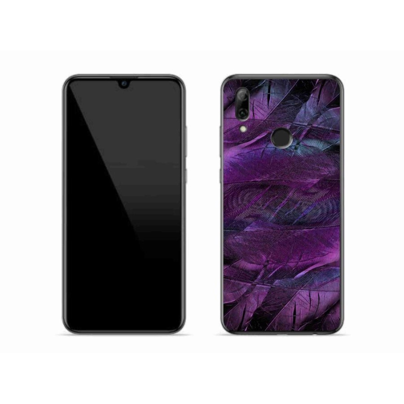 Zselés borítás mmCase Honor 10 Lite készülékhez - lila tollak