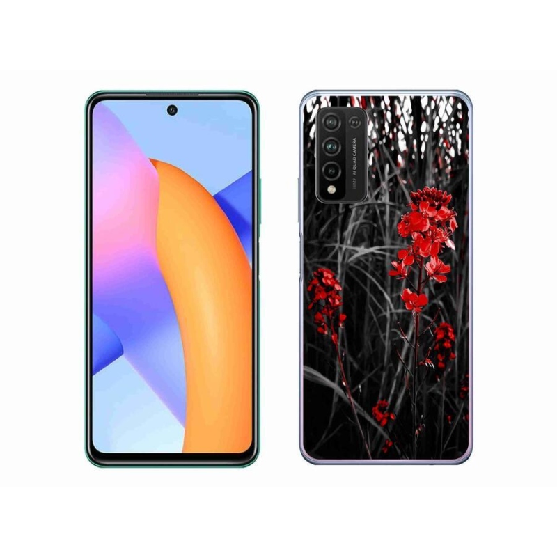 Zselés borítás mmCase a Honor 10X Lite-hoz - piros növényhez
