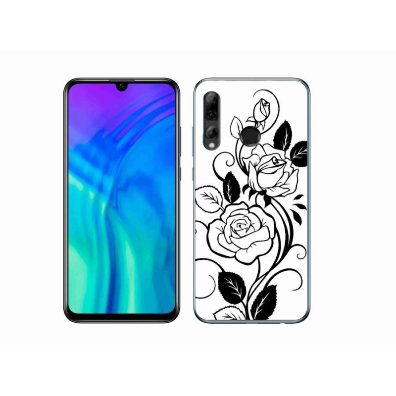 Zselés borítás mmCase a Honor 20 Lite-hoz - fekete és fehér rózsa
