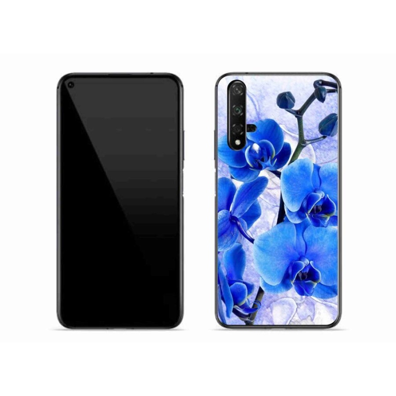 Zselés tok mmCase a Honor 20-hoz - kék virágok