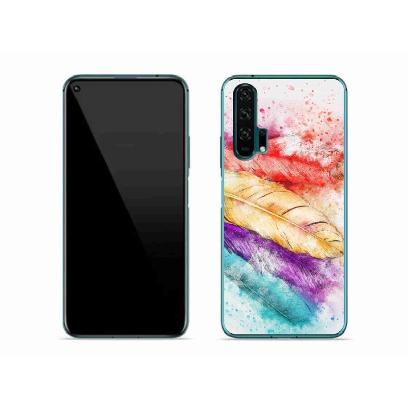 Zselés borítás mmCase a Honor 20 Pro-hoz - színes tollakkal