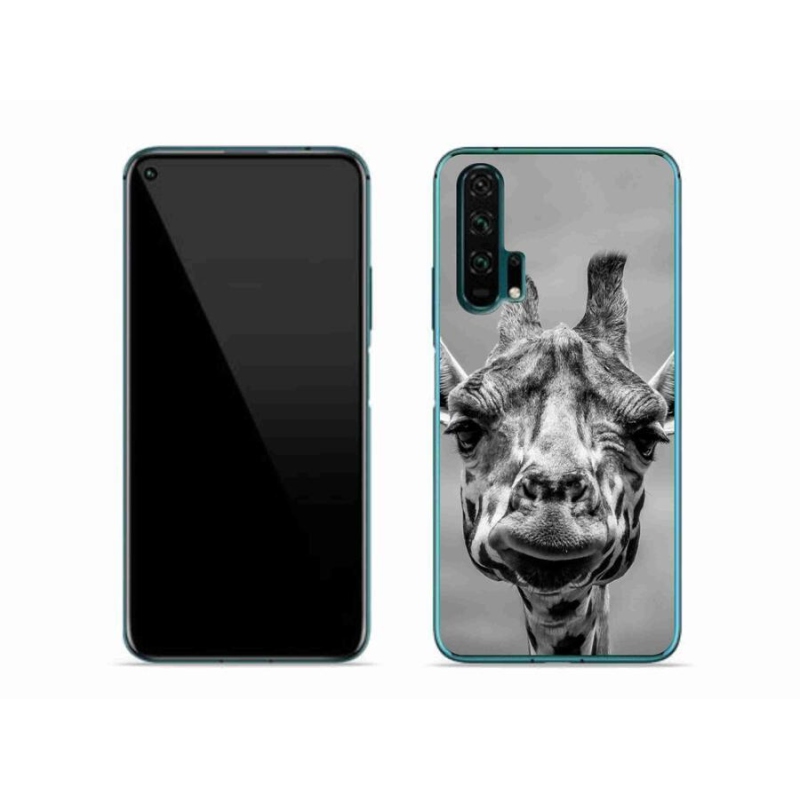Zselés borítás mmCase a Honor 20 Pro-hoz - fekete-fehér zsiráf