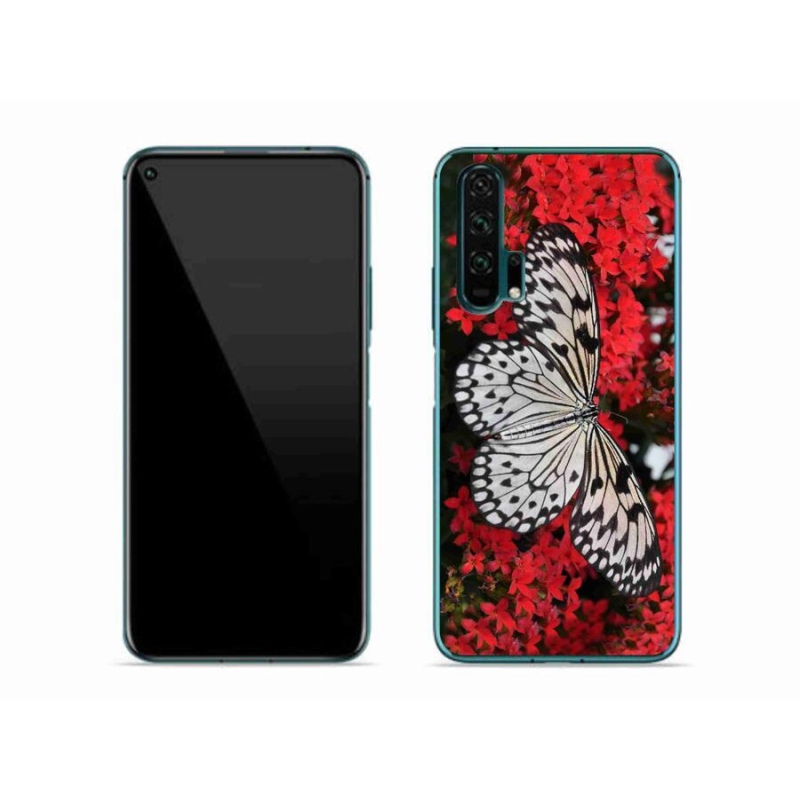 Zselés borítás mmCase a Honor 20 Pro-hoz - fekete-fehér pillangó 1