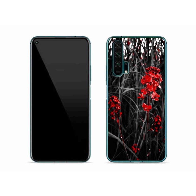 Zselés borítás mmCase a Honor 20 Pro-hoz - piros növényhez