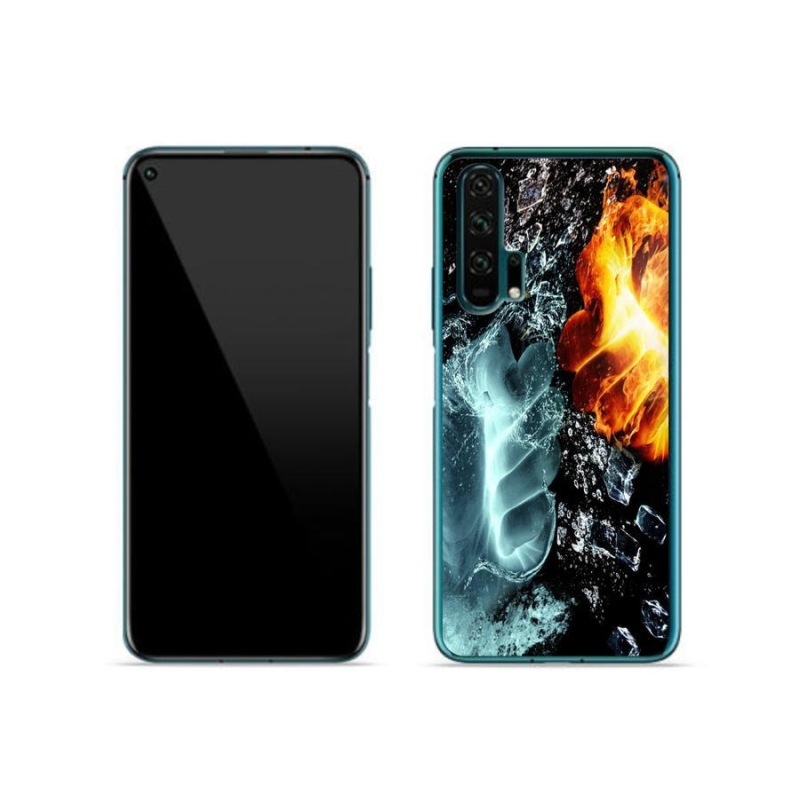 Zselés borítás mmCase a Honor 20 Pro számára - víz és tűz