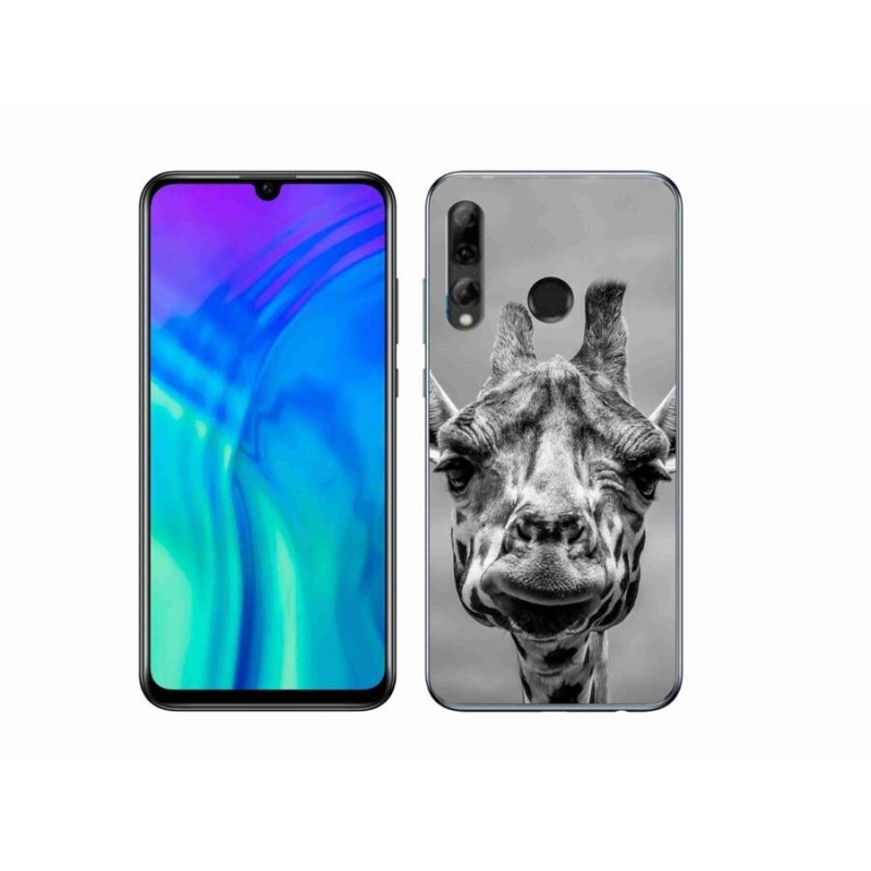 Zselés borító mmCase a Honor 20e készülékhez - fekete-fehér zsiráf