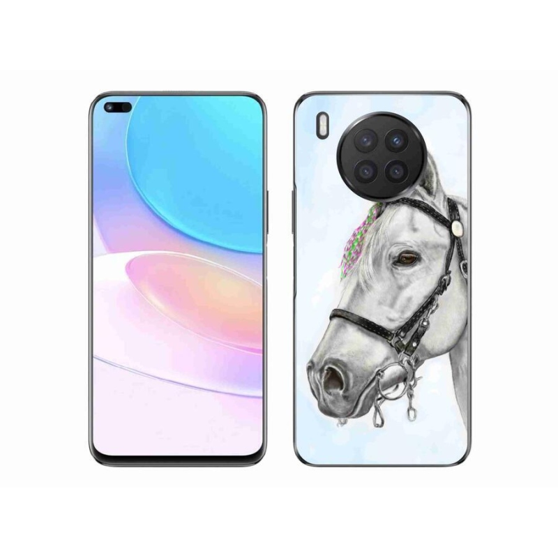 Zselés borító mmCase a Honor 50 Lite-hoz - fehér ló 1