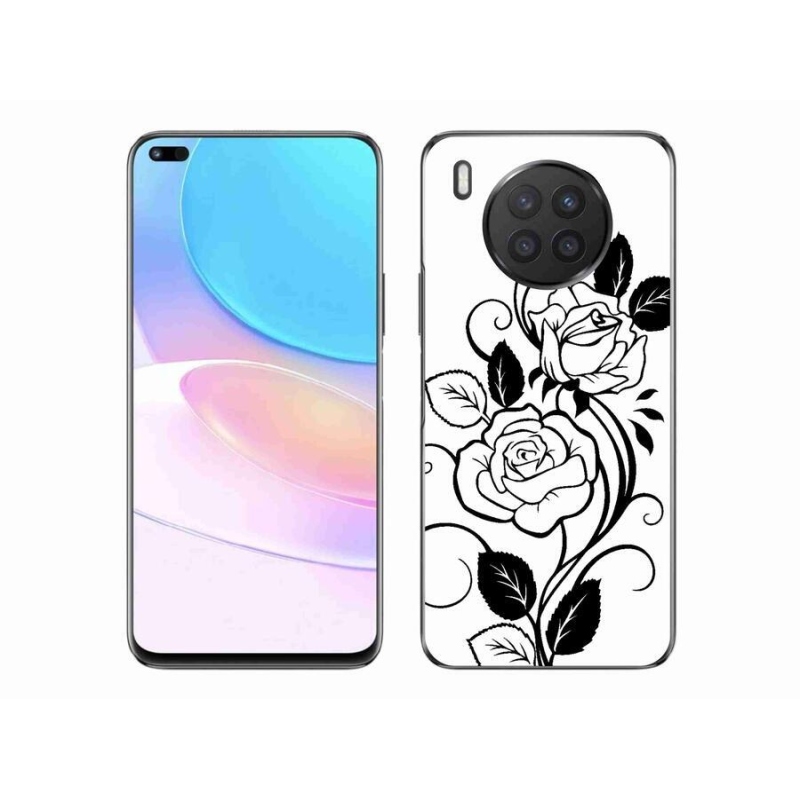 Zselés borítás mmCase a Honor 50 Lite készülékhez - fekete és fehér rózsa
