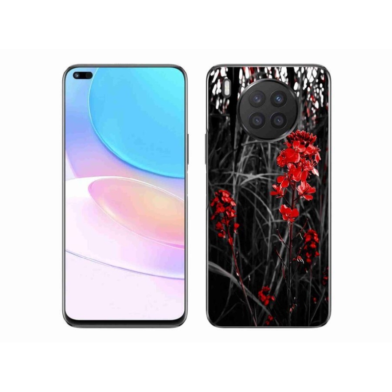 Zselés tok mmCase a Honor 50 Lite-hoz - piros növényhez