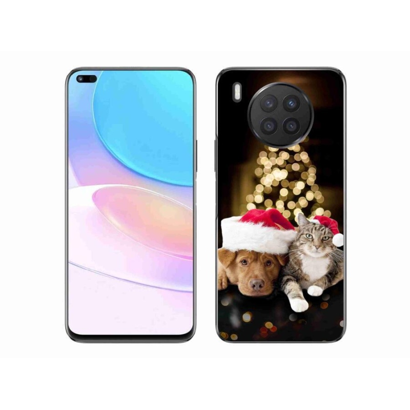 Gél borító mmCase a Honor 50 Lite-hoz - Karácsonyi kutya és macska