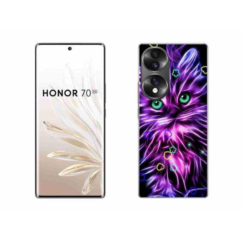 Zselés borító mmCase a Honor 70-hez - absztrakt macska
