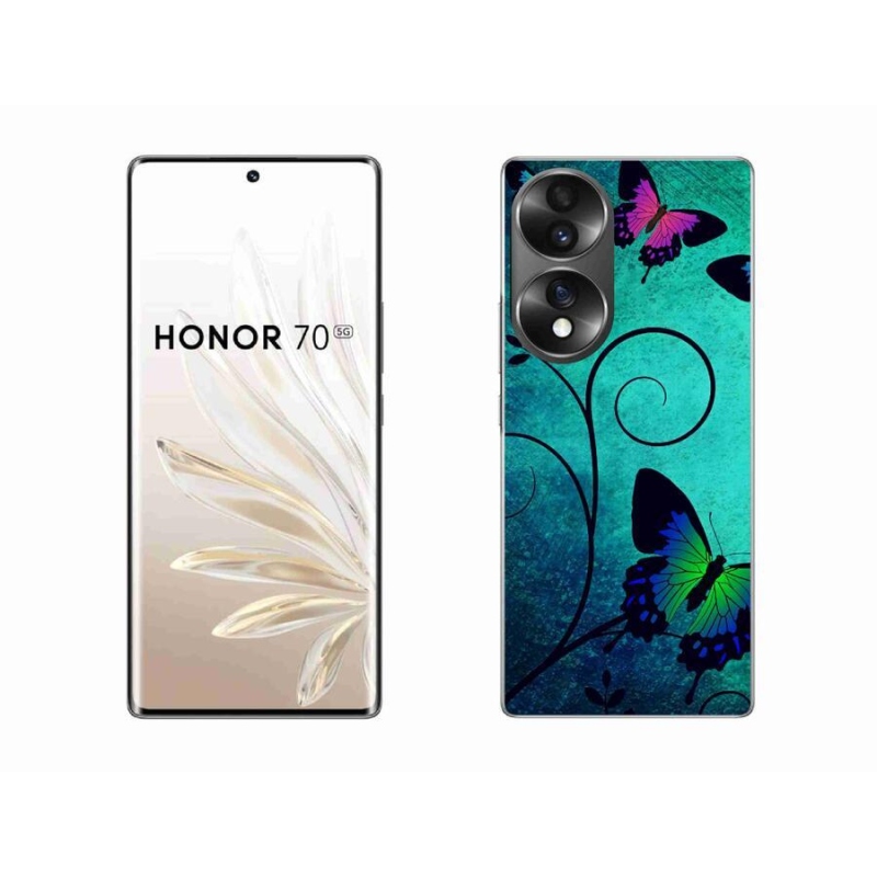 Gél borító mmCase a Honor 70 készülékhez - színes pillangók