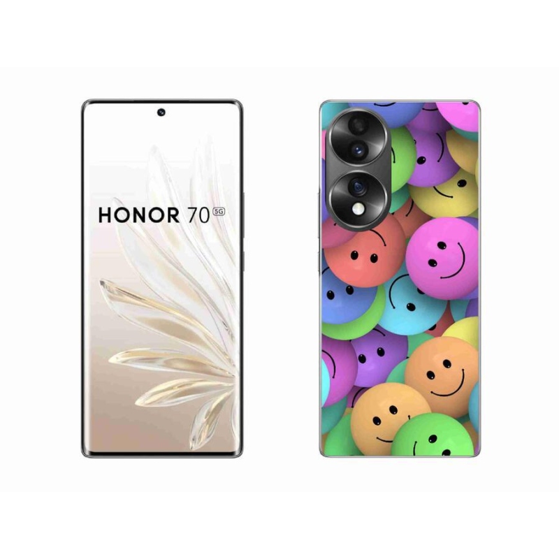 Zselés borítás mmCase a Honor 70 készülékhez - színes smiley-k