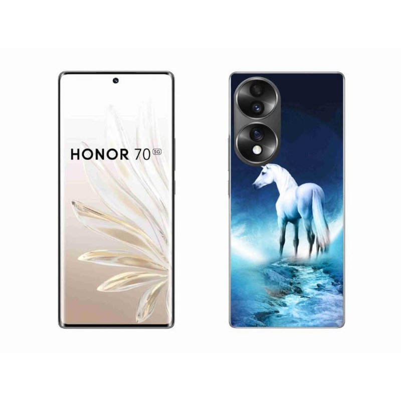 Zselés borítás mmCase a Honor 70 készülékhez - fehér egyszarvú