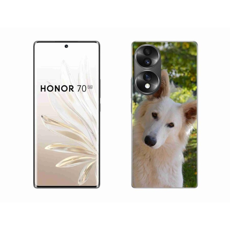 Gél borítás mmCase a Honor 70-hez - fehér svájci juhász 1