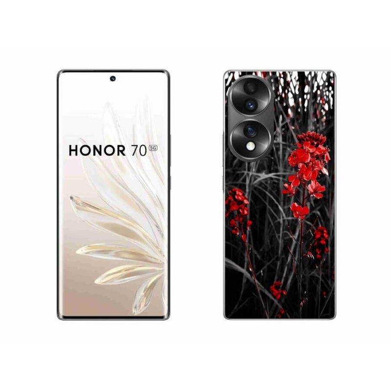 Zselés borítás mmCase Honor 70 - piros növényhez