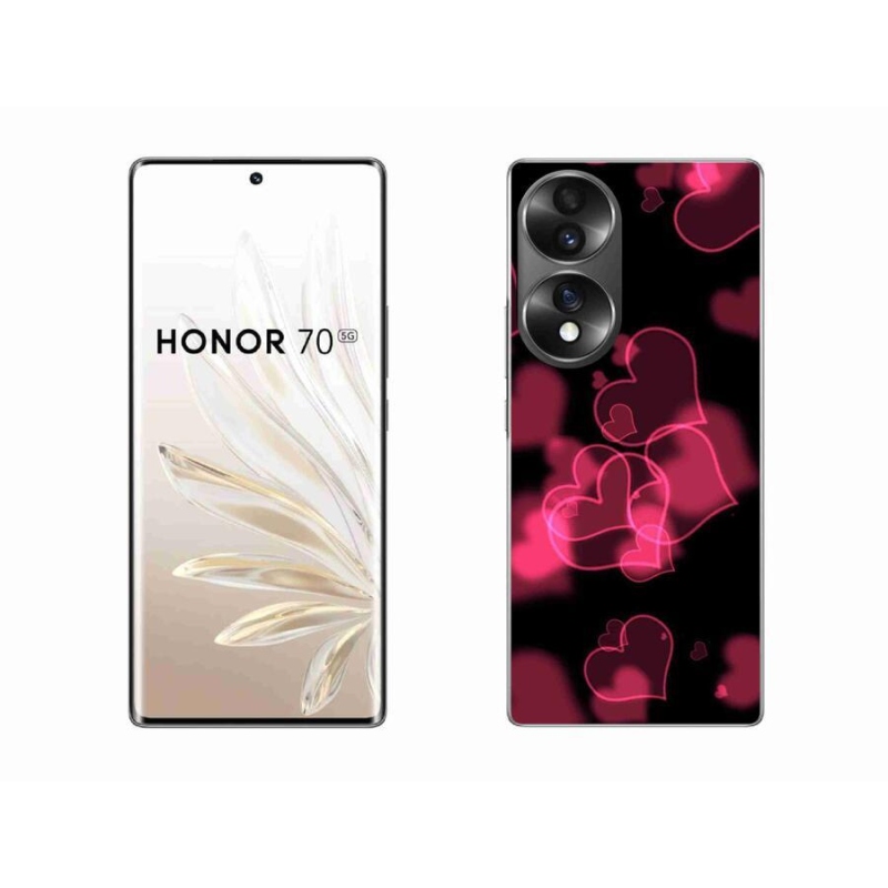Zselés borítás mmCase a Honor 70-hez - piros szívek