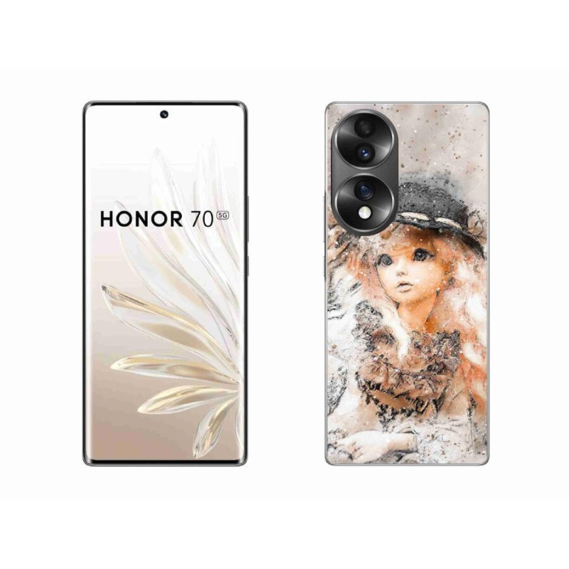Gél borító mmCase for Honor 70 - lány sapkával