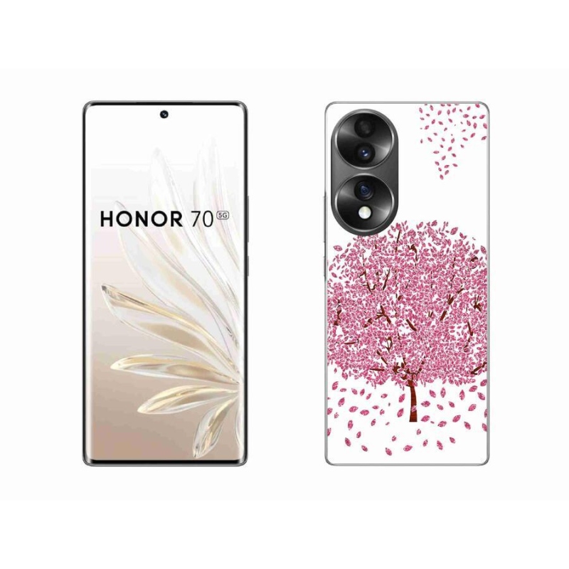 Zselés borító mmCase a Honor 70 készülékhez - rajzfilmfa levelekkel