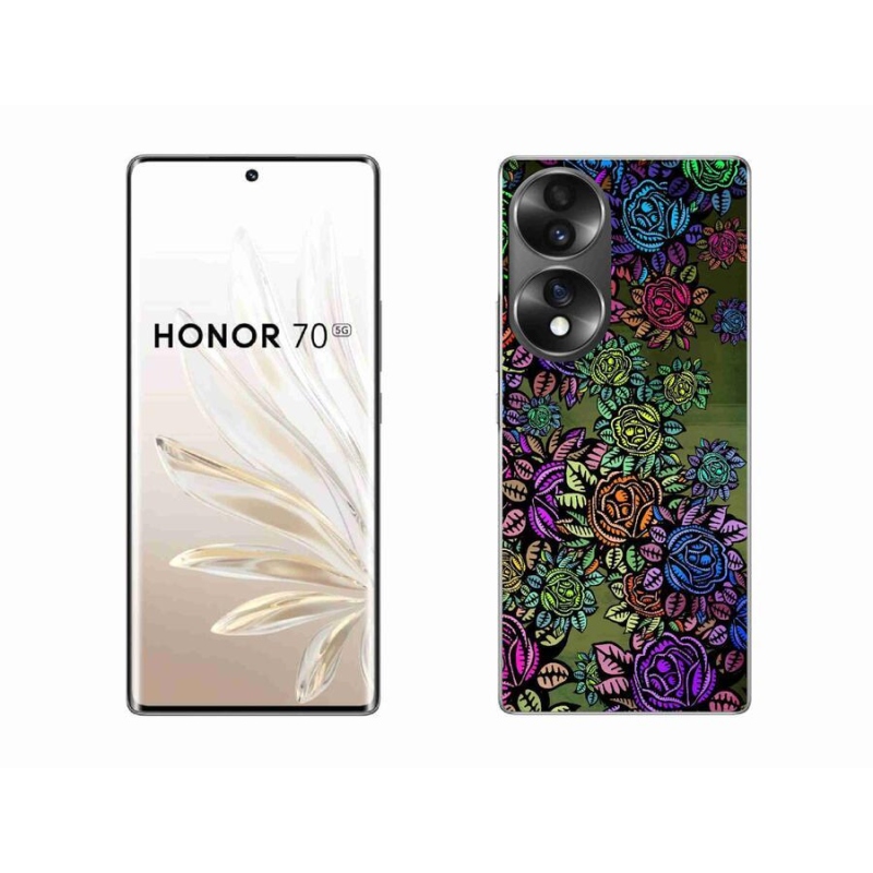 Zselés borítás mmCase a Honor 70 - virágokhoz 6